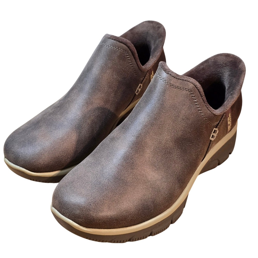 Sketchers‎ Easy Going Modern Hour Womens Bootie Size 7.5 Vegan Chocolate Slip In